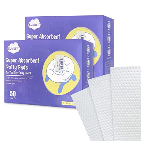 Super Absorbent Potty Pads for Potty Training Chair, Use with Potty Chair Liners for Toddlers, No Leaks Reduces Odor, Fit All Baby Travel Potty Bags & Portable Potty Bags (Only Pad Included)