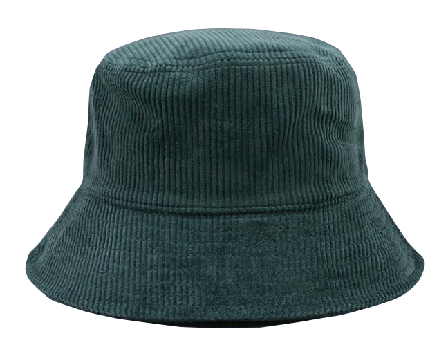 Maroon color corduroy plain bucket hat