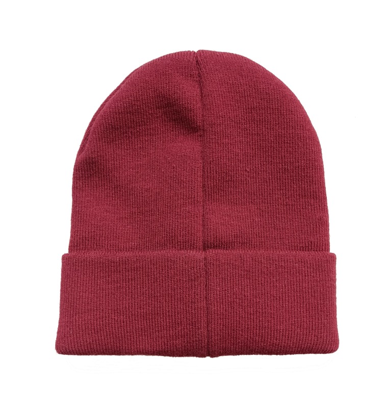 Custom maroon hat embroidery Beanie hat