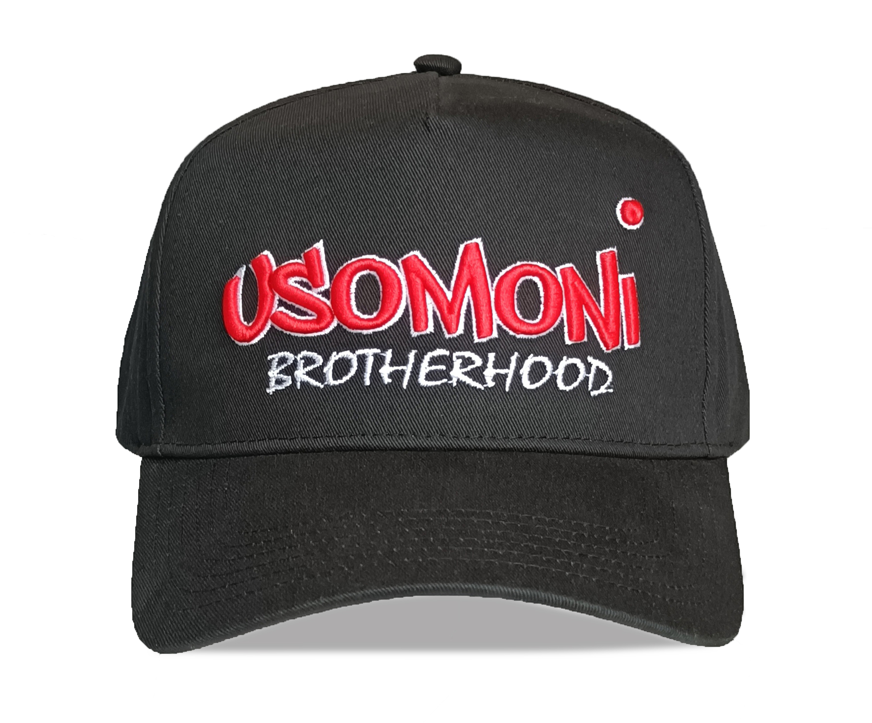 Custom black baseball cap with 3D embroidery logo