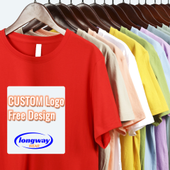 100% cotton 180g T-shirt unisex short sleeve loose solid color blank tees custom printed logo