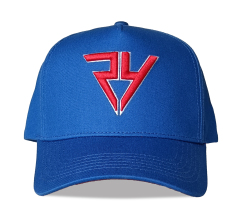 Hip Hop Design Blue Cotton Pre-curved Brim 5 Panel Baseball Cap Hat Running Strapback Cap Custom A Frame Baseball Caps