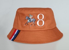 Custom brown unisex embroidery logo bucket hat