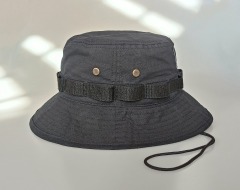 Ripstop olive green metal air vent string unisex bucket hat