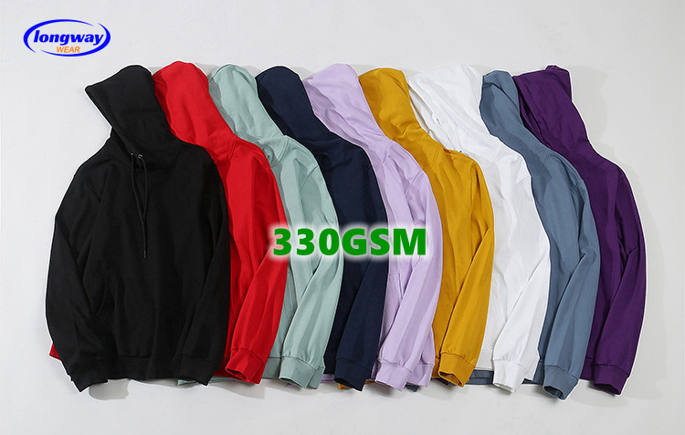Casual Pullover Oversized 320Gsm Fleece Hoodies Unisex Sweatshirts Hoodies