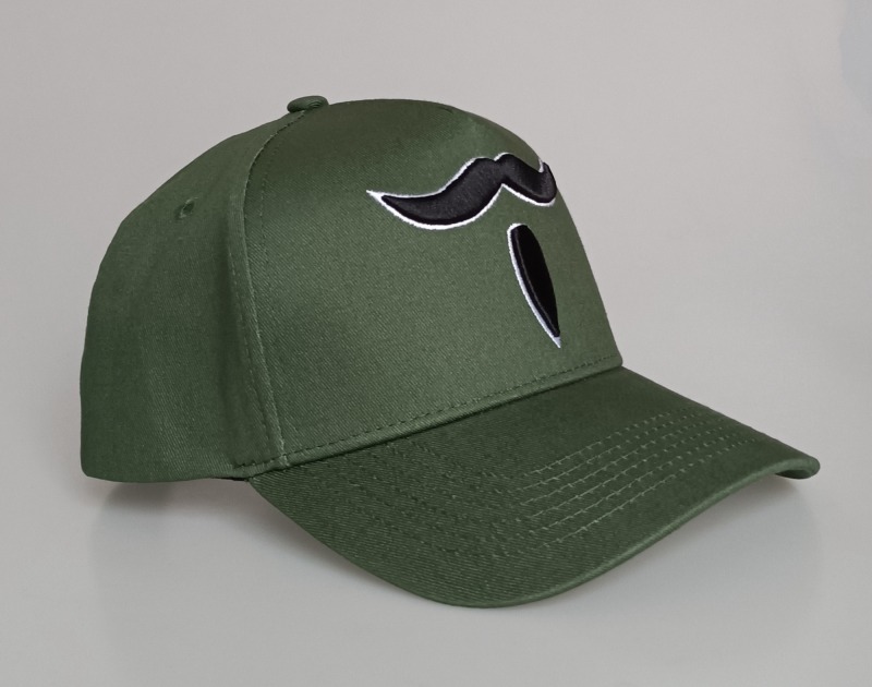 Custom classic green tan 5 panel A frame 3D embroidery logo baseball cap