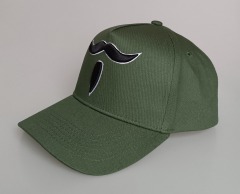 Custom classic green tan 5 panel A frame 3D embroidery logo baseball cap