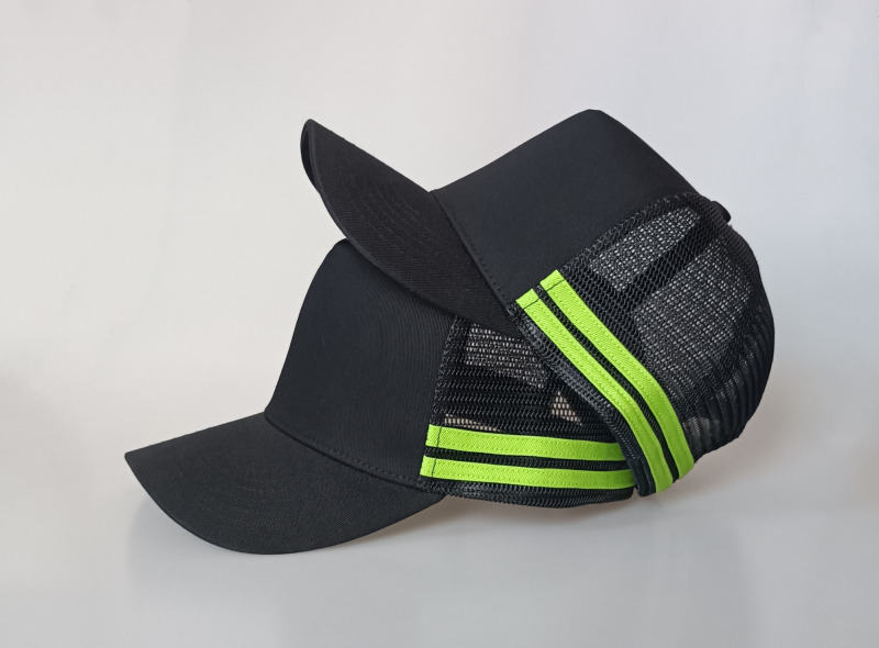 Custom black high profile stripes Australia country trucker cap mesh hat