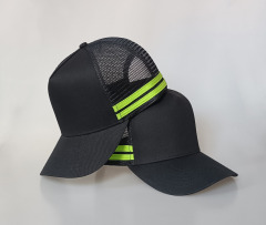 Custom black high profile stripes Australia country trucker cap mesh hat
