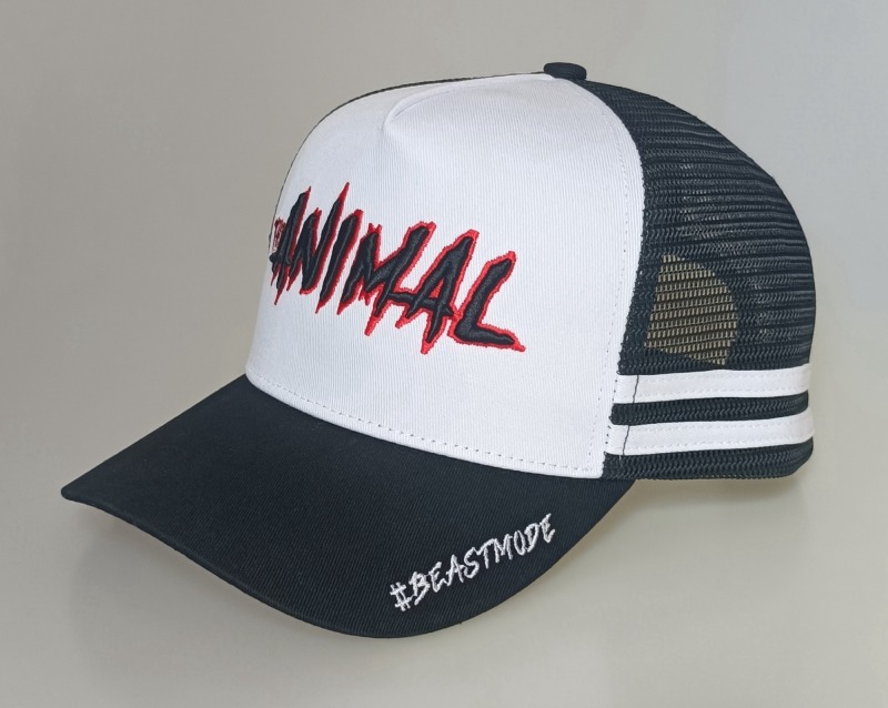 Custom 5 panel high profile printed brim stripes hat Australia country trucker cap