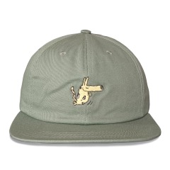 Custom unstructured hat leather strap snapback cap