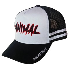 Custom 5 panel high profile printed brim stripes hat Australia country trucker cap