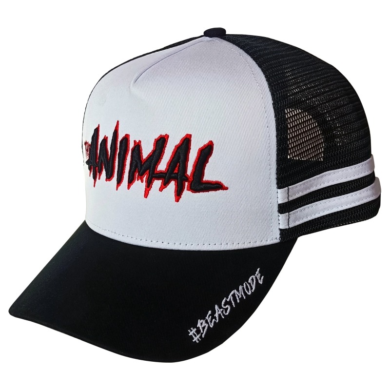 Custom 5 panel high profile printed brim stripes hat Australia country trucker cap