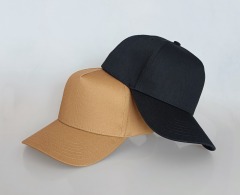 High quality plain brown a frame 5 panel baseball cap