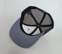 Custom Richardson 112 charcoal gray cotton twill mesh Snap Back 6 panel blank trucker hat