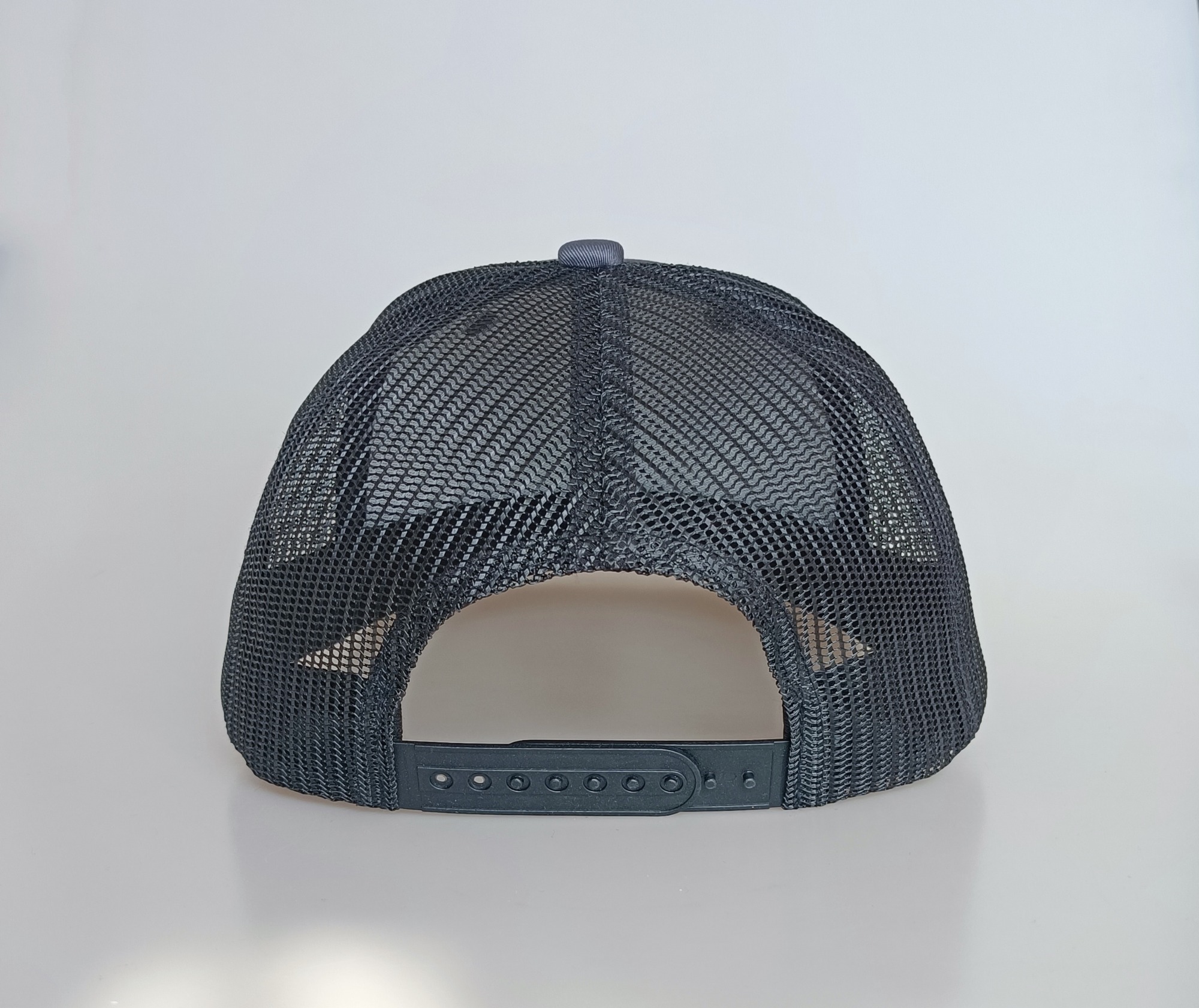 Custom Richardson 112 charcoal gray cotton twill mesh Snap Back 6 panel blank trucker hat
