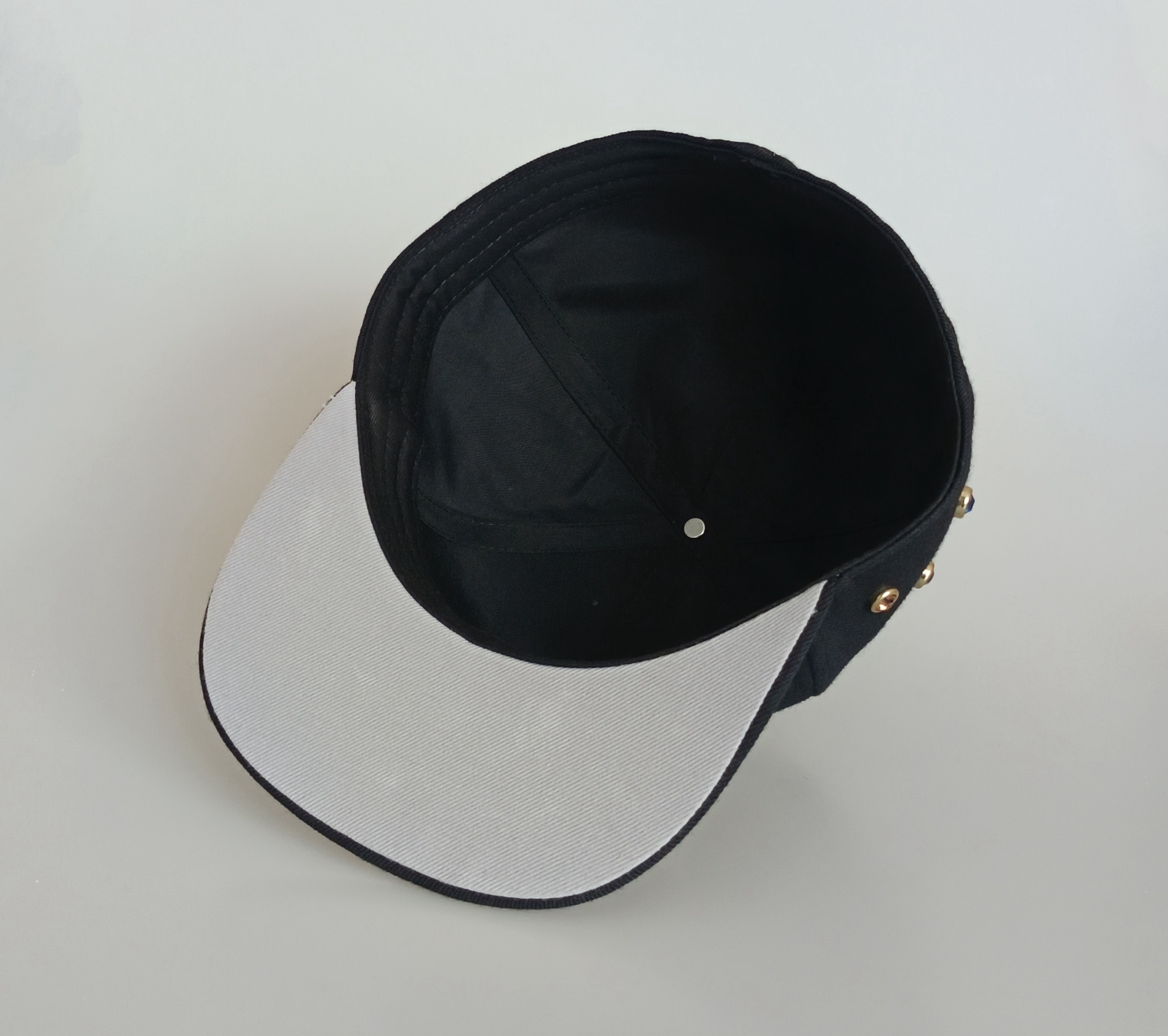High quality wool acrylic blend 6 panel flat brim fitted hat colorful Rhinestones inlaid snapback cap