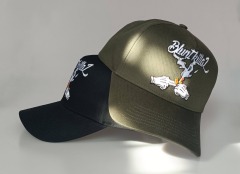 Custom olive green 5 panel A frame Snap Back baseball cap