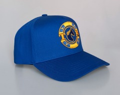 Royal blue a frame 3D embroidery logo 5 panel baseball cap