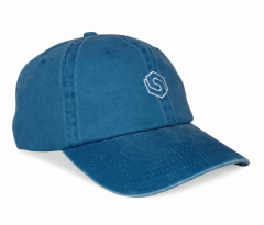 High Quality Custom Blue Cotton Denim Dad Cap Classic 6-Panel Unstructured Baseball Cap Embroidered Street Soft Crown Dad Hat