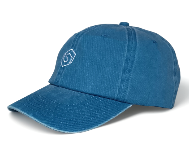 High Quality Custom Blue Cotton Denim Dad Cap Classic 6-Panel Unstructured Baseball Cap Embroidered Street Soft Crown Dad Hat