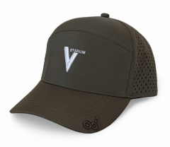 Custom Logo 6 Panel Perforated Gorras Golf Baseball Cap 3D embroidery Logo Curved Brim Sports Surf Waterproof Men Dad Caps Hat
