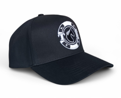Wholesale Unisex Full Customized Navy Blue Baseball Cap Hat 3D Embroidery Promotional 5 Panel Baseball Cap For Men And Women