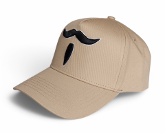 High Quality 5-Panel A-Frame Baseball Cap Khaki Color with OEM Custom Design Embroidery Logo Sporty Formal Style for Men Women