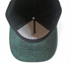 High Quality Wholesale Classic 5 Panel Green Baseball Cap Custom 3D Embroidery Logo 2 Tones Gorras Baseball Caps Hats For Mens