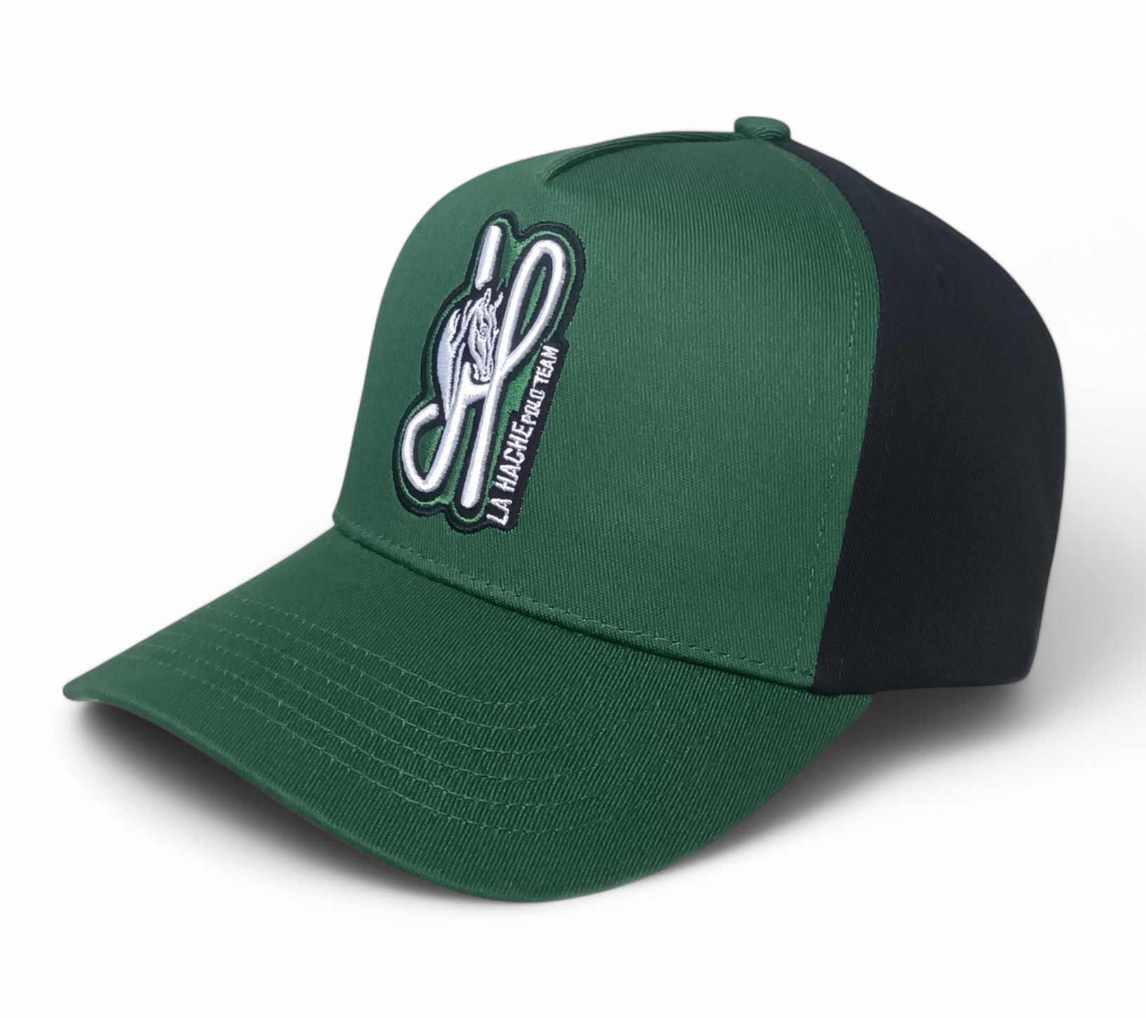 High Quality Wholesale Classic 5 Panel Green Baseball Cap Custom 3D Embroidery Logo 2 Tones Gorras Baseball Caps Hats For Mens