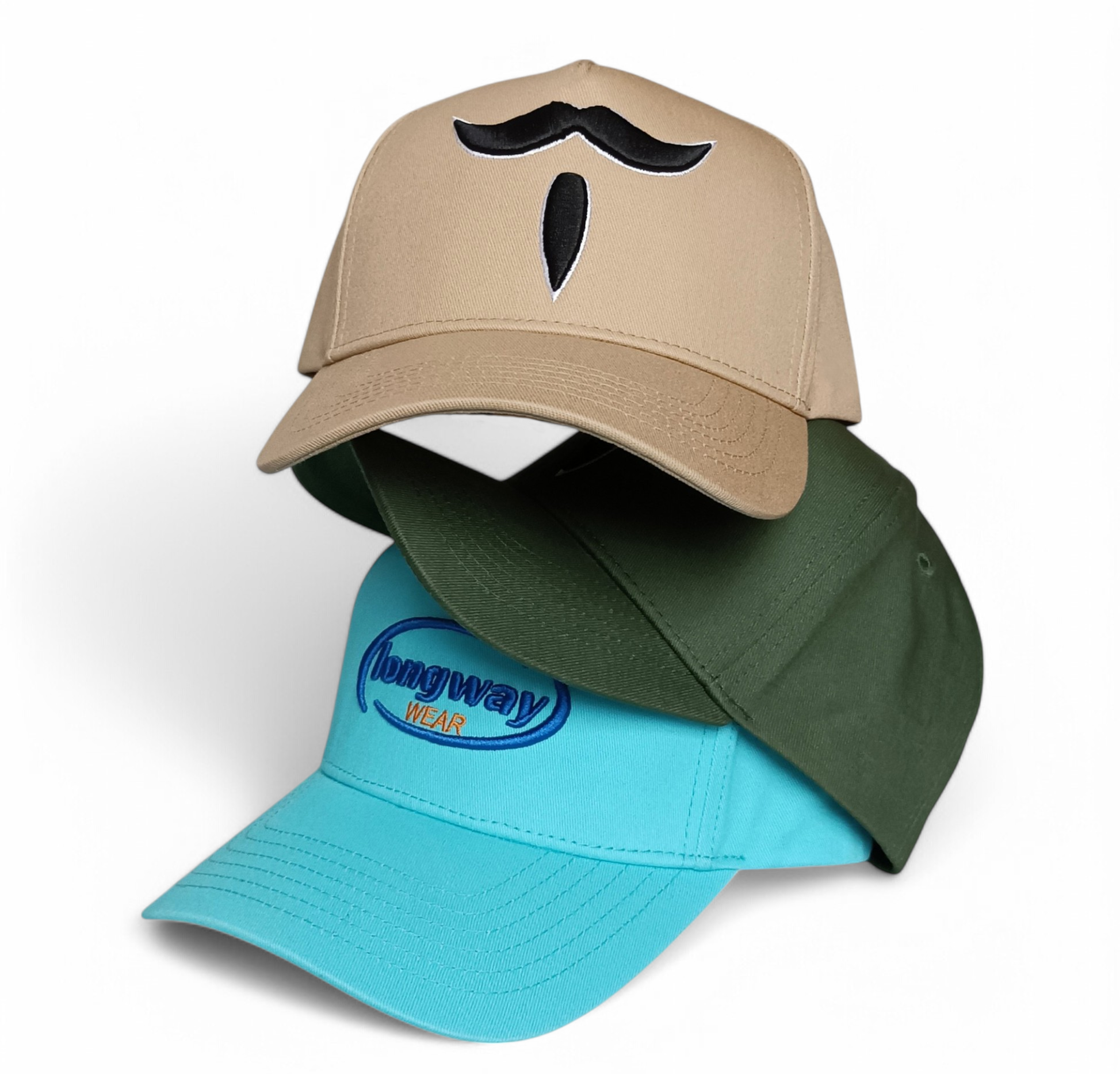 High Quality 5-Panel A-Frame Baseball Cap Khaki Color with OEM Custom Design Embroidery Logo Sporty Formal Style for Men Women
