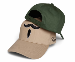 High Quality 5-Panel A-Frame Baseball Cap Khaki Color with OEM Custom Design Embroidery Logo Sporty Formal Style for Men Women