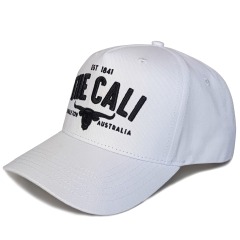 White 5 panel A frame 3D embroidery logo baseball cap