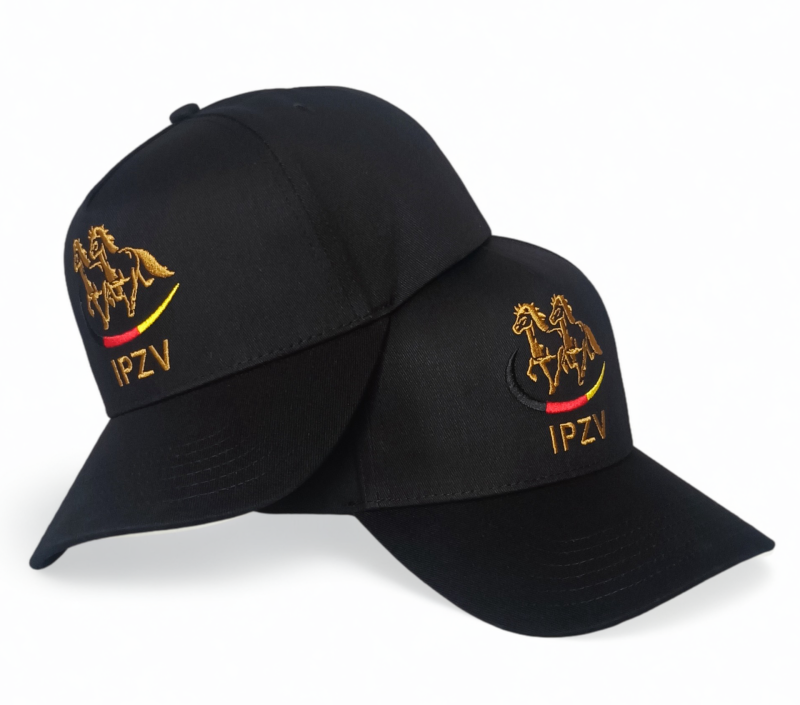 Black cotton gold embroidery logos 5 panel baseball cap