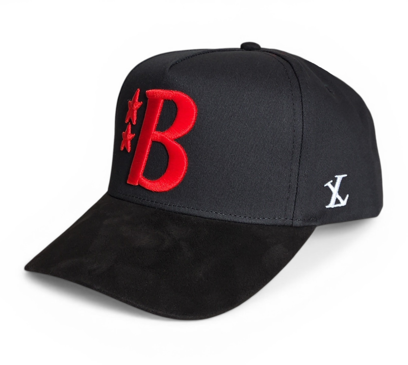 5-Panel Baseball Hat Suede High Quality Red Satin Black Gorras 3D Embroidery Logo Dandy Hats Gorras Baseball Cap
