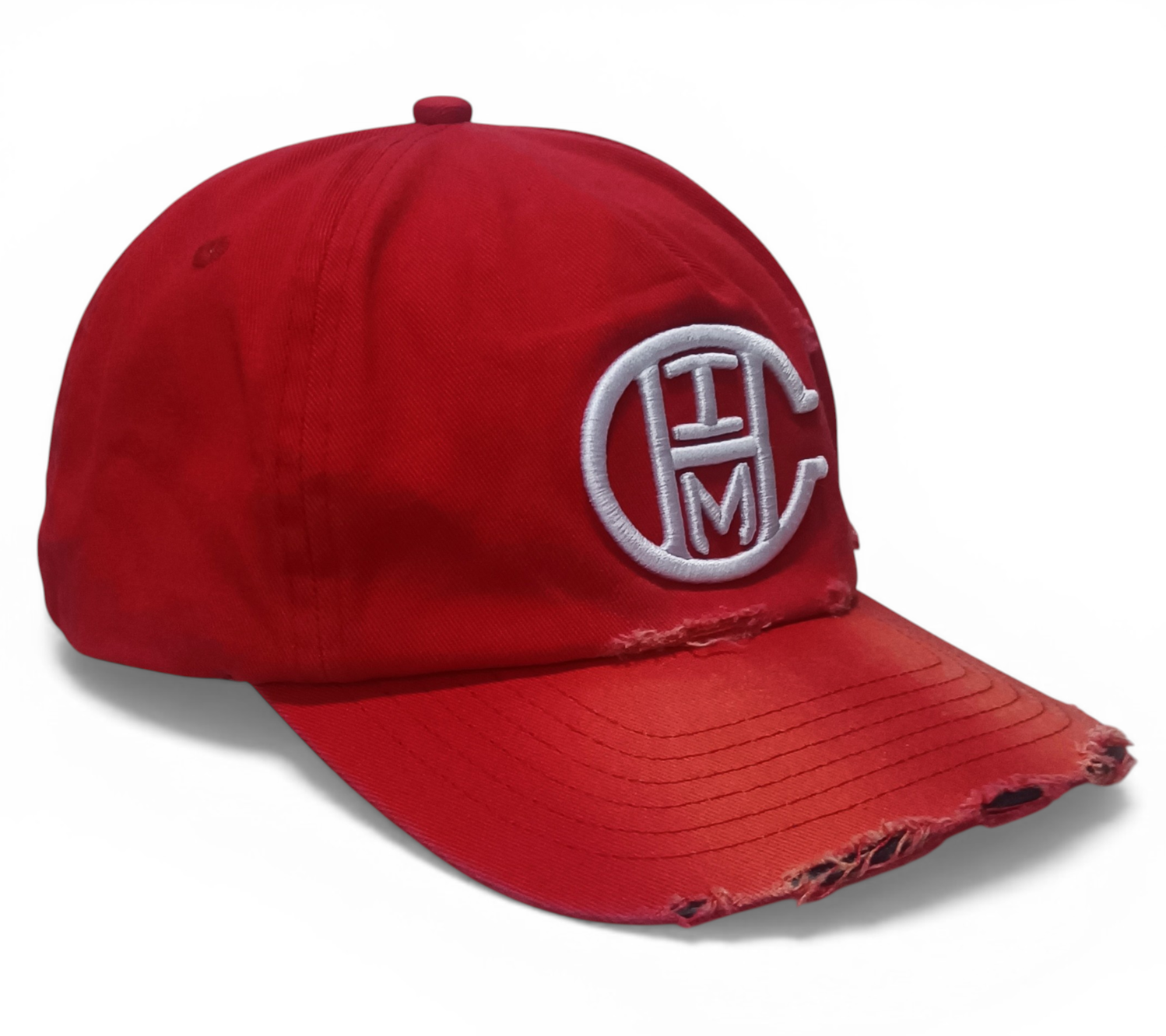 OEM ODM Factory Sun Protection Red Fade Effect Vintage Washed Cotton Baseball Cap 6 Panel Custom Embroidery Distressed Dad Hat