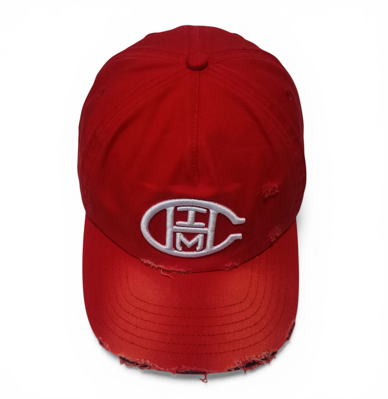 OEM ODM Factory Sun Protection Red Fade Effect Vintage Washed Cotton Baseball Cap 6 Panel Custom Embroidery Distressed Dad Hat