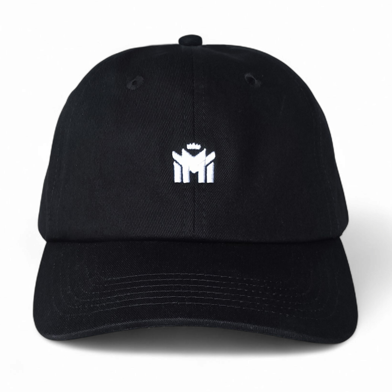 Wholesale Custom 6 Panel Sport Black Cap Custom Embroidery Logo Curved Brim Men's Women Sport Unstructured Baseball Cap Hats
