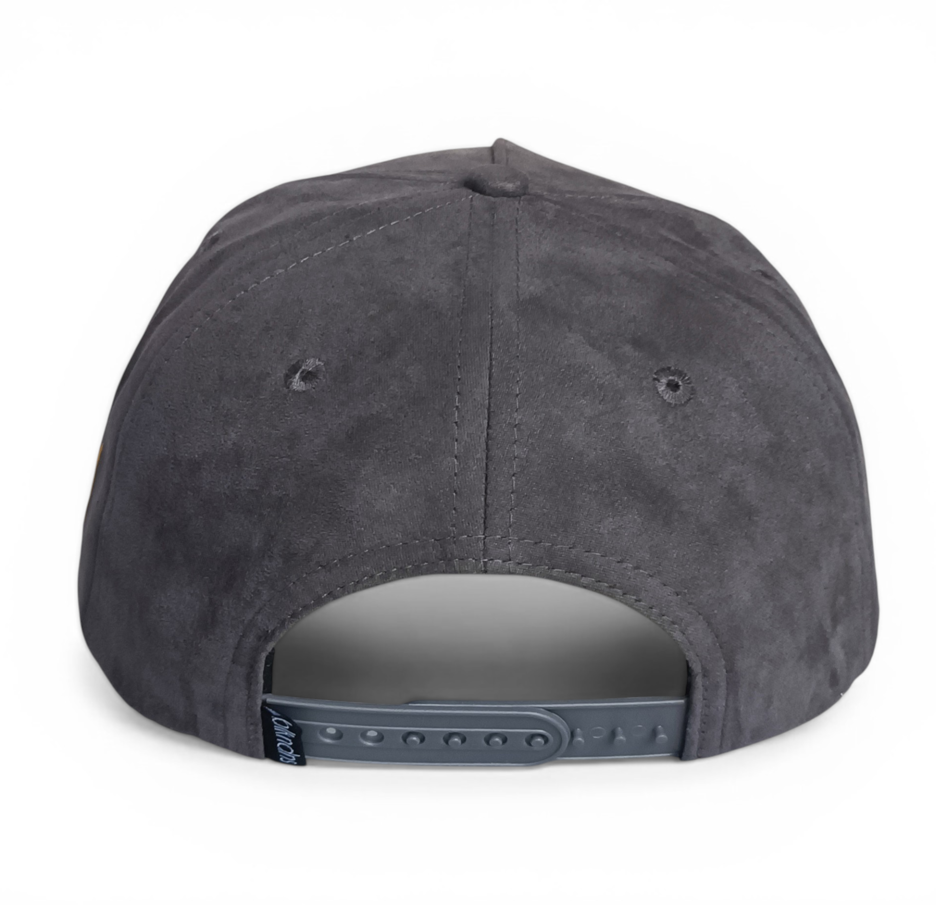 Grey suede 5 panel A frame 3D embroidery logo baseball cap