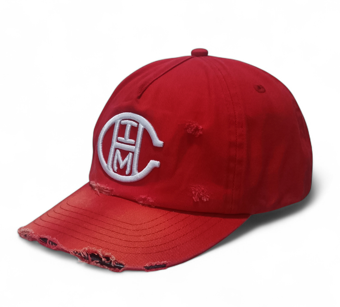 OEM ODM Factory Sun Protection Red Fade Effect Vintage Washed Cotton Baseball Cap 6 Panel Custom Embroidery Distressed Dad Hat