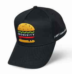 Black Gorras Custom Embroidery logo 5 Panel Baseball Caps Hats with Custom logo Sports Hats Baseball Caps for Men