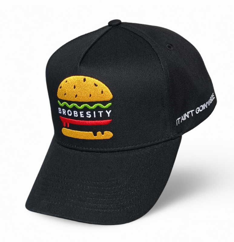 Black Gorras Custom Embroidery logo 5 Panel Baseball Caps Hats with Custom logo Sports Hats Baseball Caps for Men
