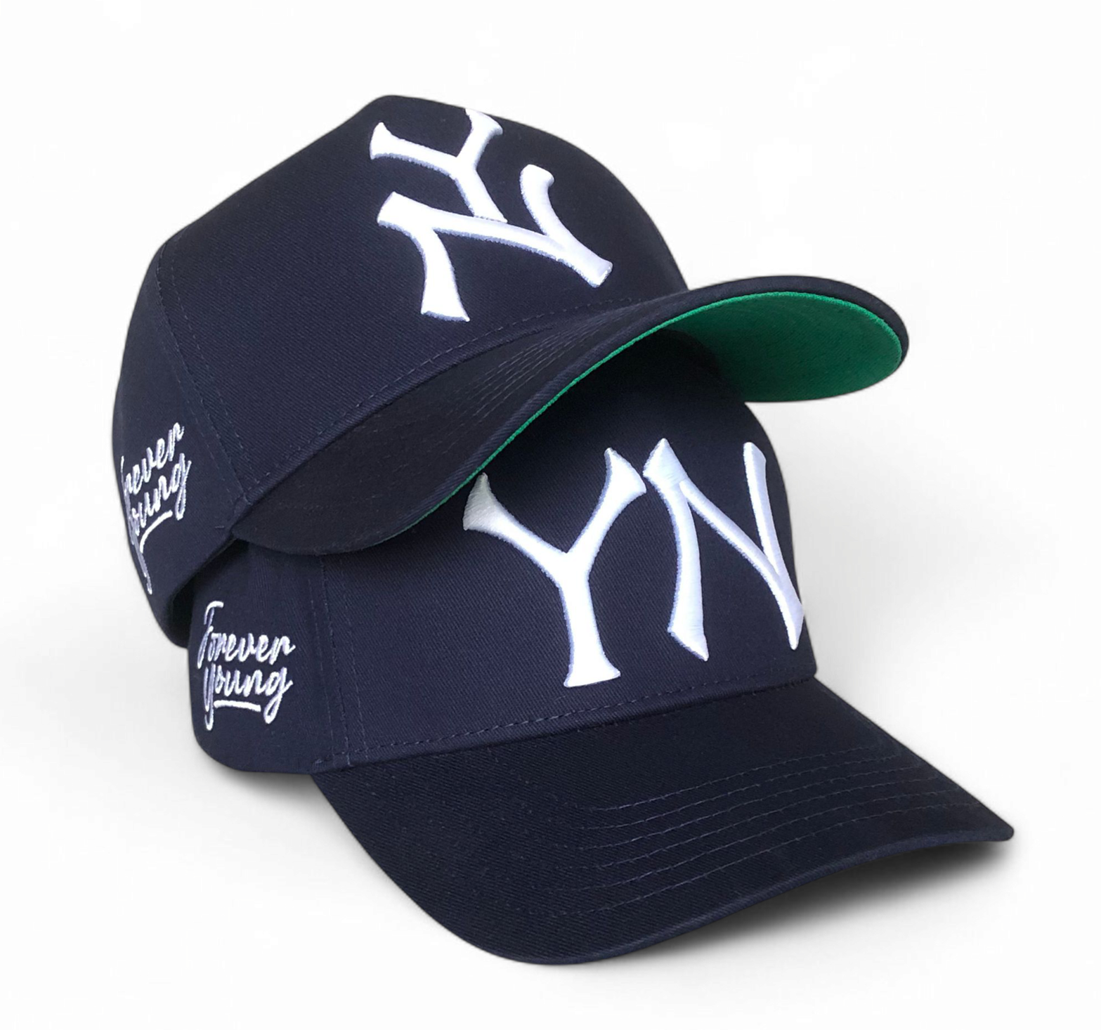 Wholesale High Quality a Frame Custom Professional Logo 3D Embroidery Navy Cotton Snapback Hats Low MOQ 5 Panel Baseball Cap