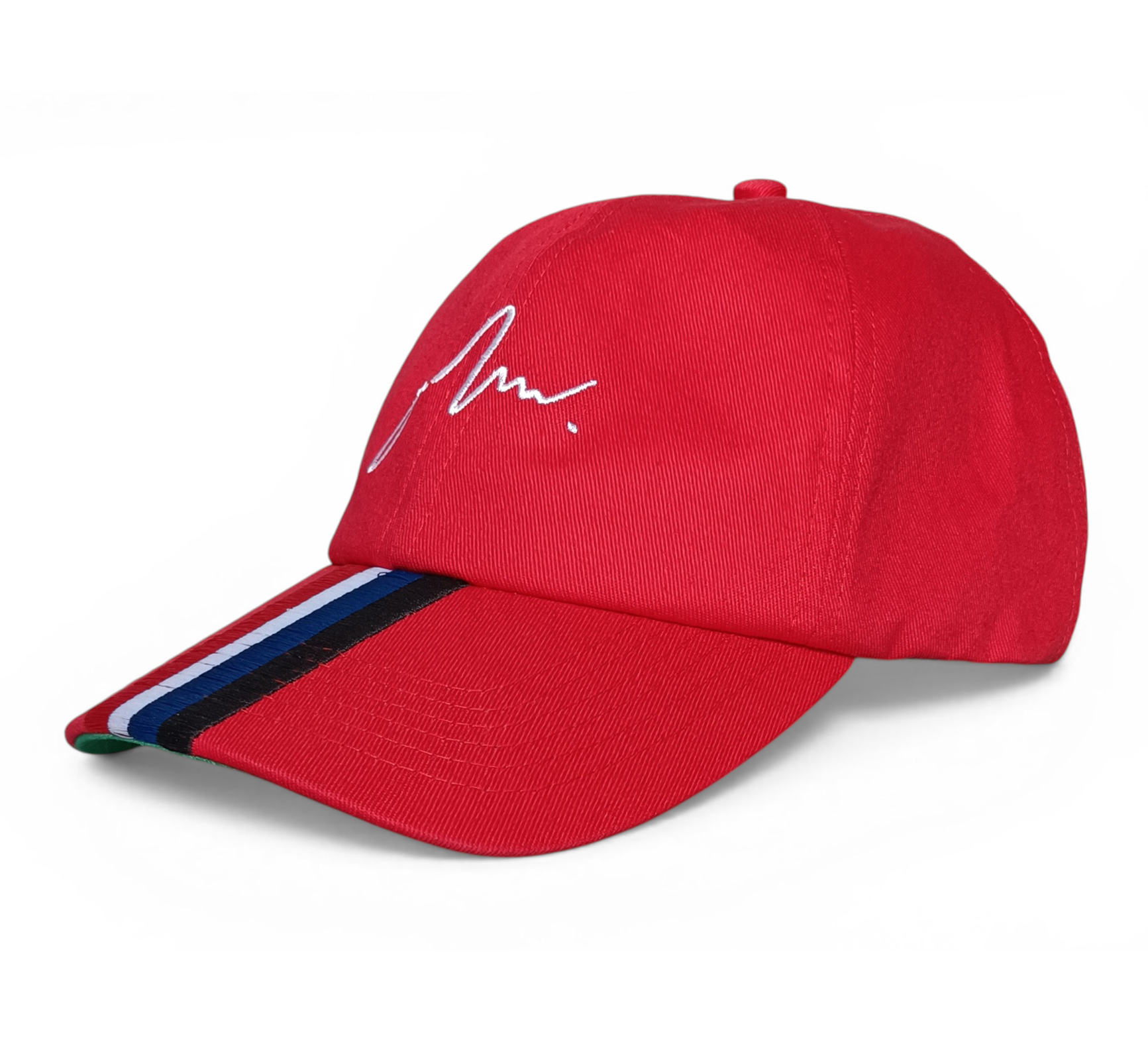 Custom Embroidery Logo 6 Panel 100% Cotton Unstructured Red Dad Hat Satin Lined Sport Baseball Caps