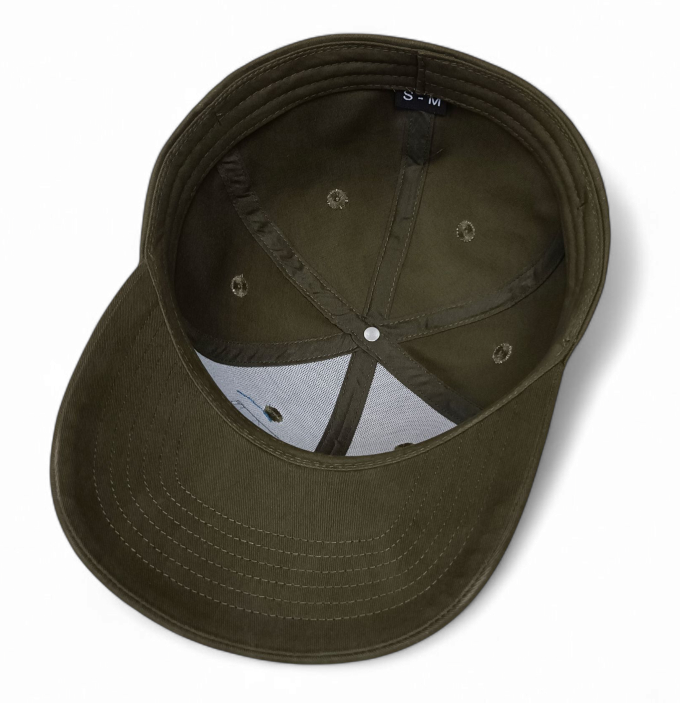Custom 6 Panel Baseball Caps Custom Velcro Patch Logo Men Fitted Flex Full Fit Custom Olive Green Snapback Sports Cap Hats