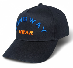 Wholesale Gorras Hip Hop Curved Brim Black Cotton Two Tones 3D Puff Embroidered Logo 5 Panel a Frame Sports Baseball Caps Hats