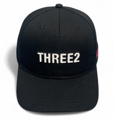 Wholesale High Quality Custom Logo 6 Panel Black Structured 3D Embroidered Logo Baseball Cap
