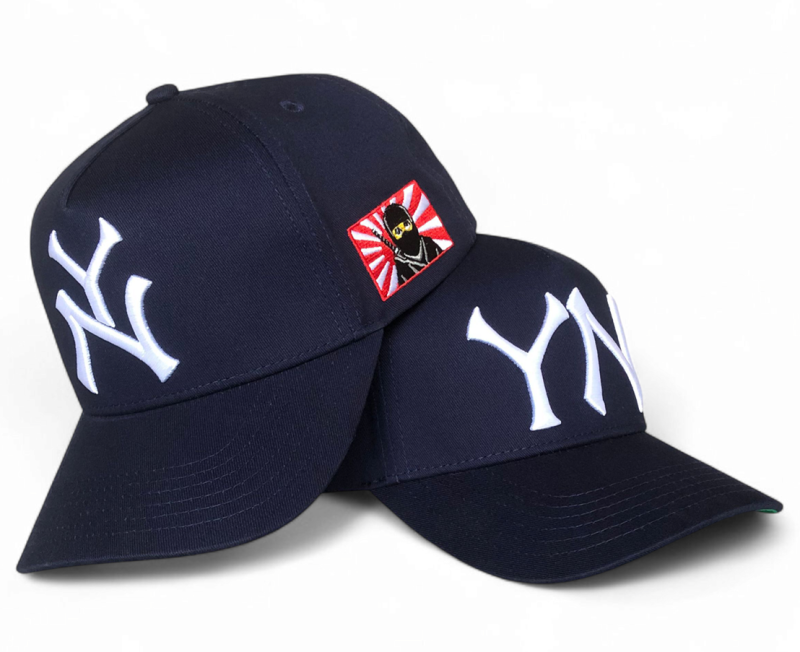 Wholesale High Quality a Frame Custom Professional Logo 3D Embroidery Navy Cotton Snapback Hats Low MOQ 5 Panel Baseball Cap
