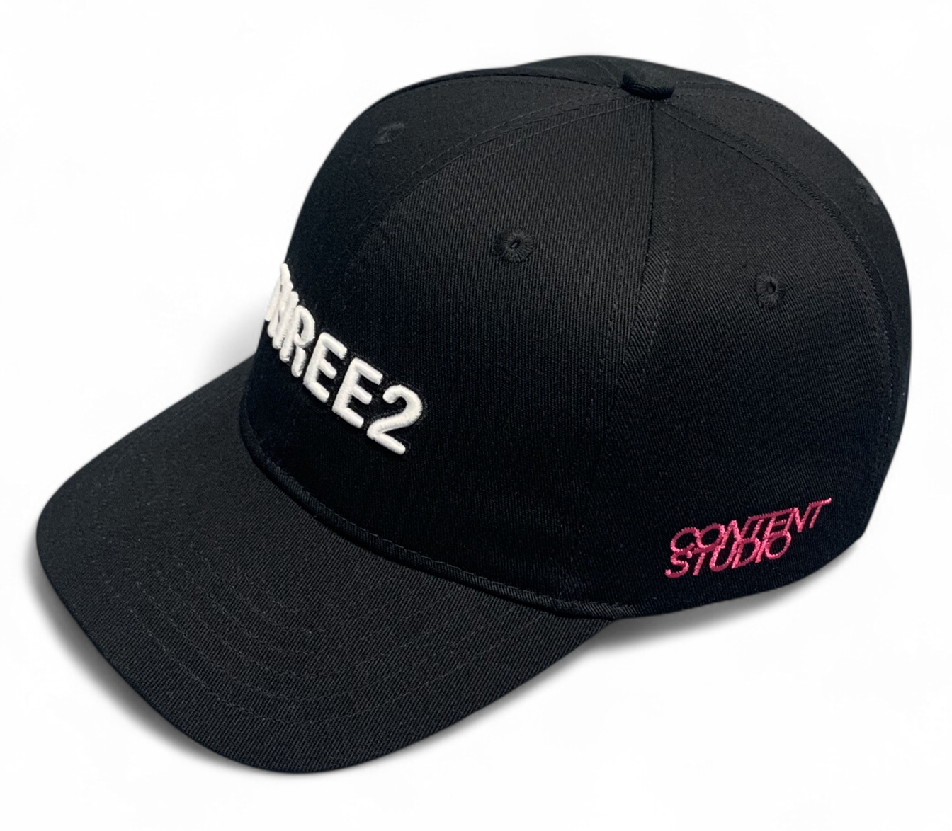 Wholesale High Quality Custom Logo 6 Panel Black Structured 3D Embroidered Logo Baseball Cap