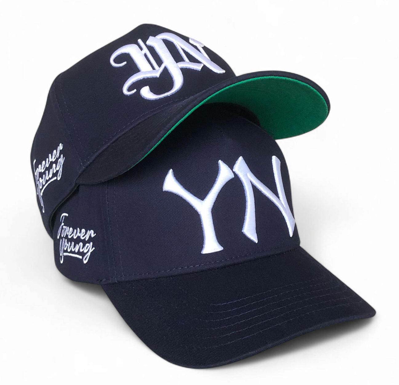 Wholesale High Quality a Frame Custom Professional Logo 3D Embroidery Navy Cotton Snapback Hats Low MOQ 5 Panel Baseball Cap